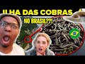 GRINGA REAGE "A ILHA MAIS PERIGOSA do BRASIL: ILHA DAS COBRAS" (ASSUSTADOR) 😱🥶🇧🇷