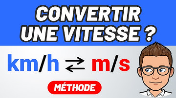 CONVERTIR une VITESSE ✅ km/h ↔️ m/s | Méthode facile
