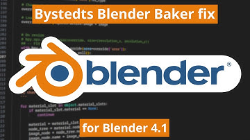 [EN] How to fix Bystedts Blender Baker for Blender 4.1