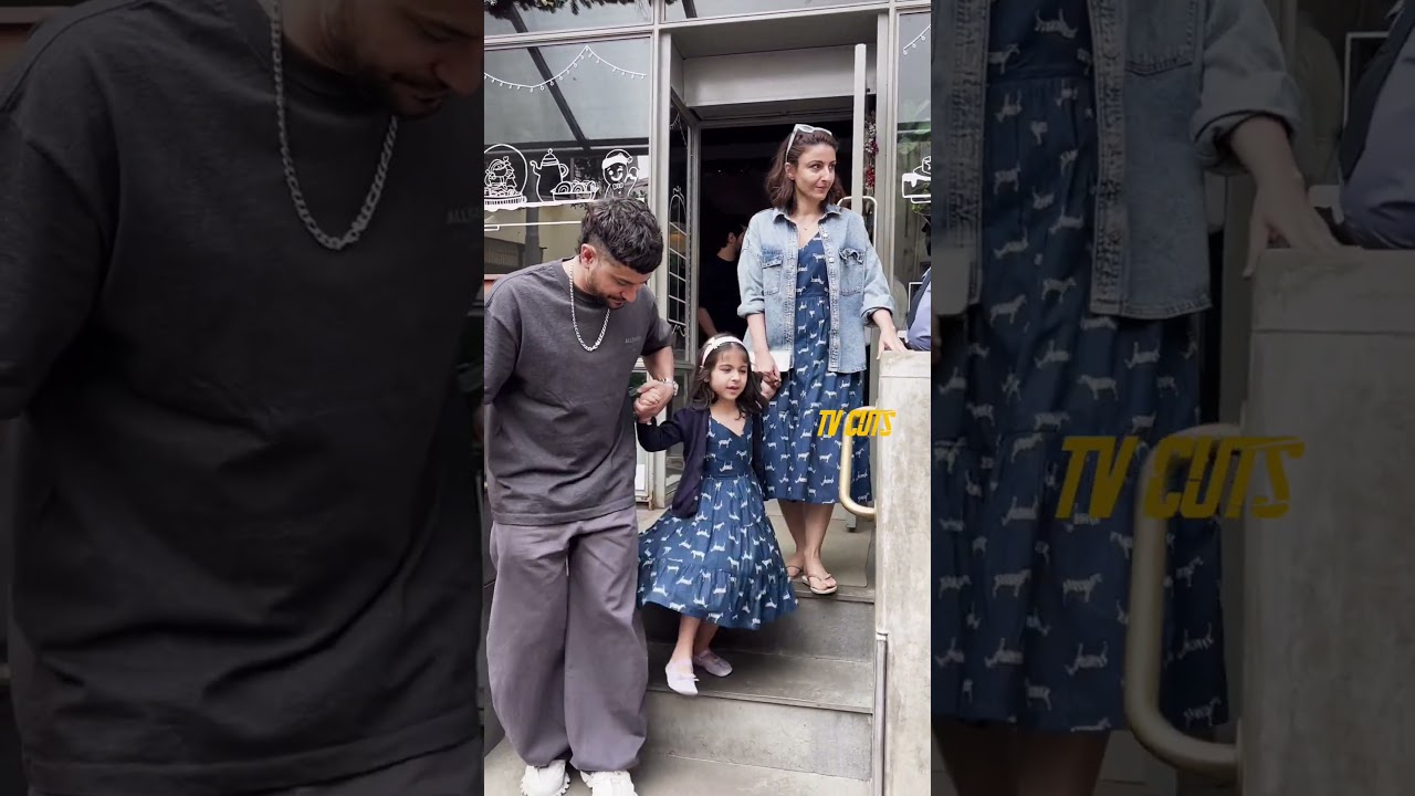 Kunal Kemmu with his family spotted a bandra outing