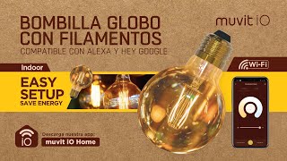 muvit iO bombilla inteligente Vela E14/5W/470lm RGB+Blancos D43*H114