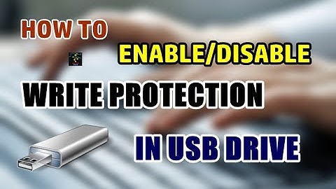 How To Enable Write Protection In A USB drive