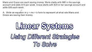 Linear Systems Word Problems