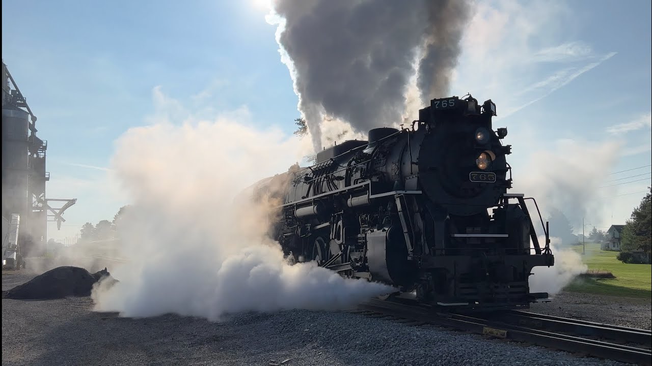 NKP 765 Departing Edon, OH for the TriState Excursion to Hillsdale, MI