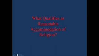 Lecture 2 for Module 11 (Religious Discrimination) (LGLA 1323) (9.18.2020)