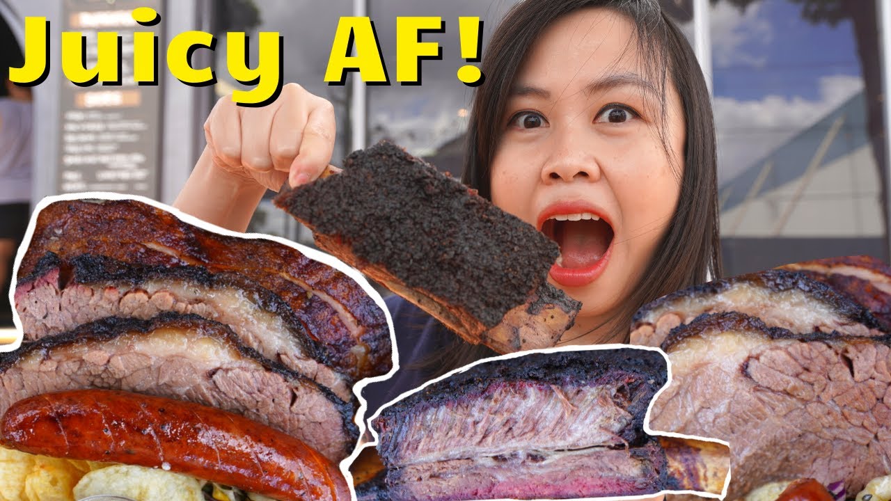 JUICY AMERICAN BBQ💦 INSANE BEEF RIBS & SMOKED BRISKET in SYDNEY - YouTube