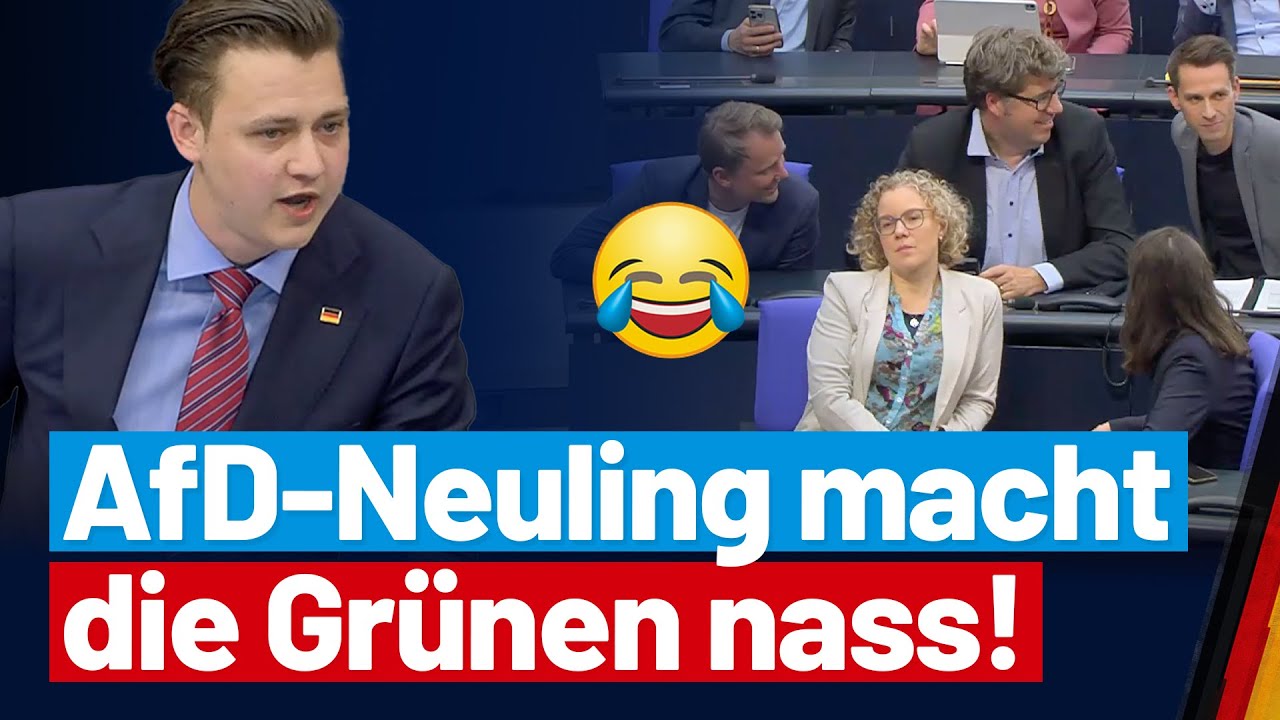 Volltreffer! Manuel Krauthausen macht grüne Klimahysteriker nass! - AfD-Fraktion im Bundestag