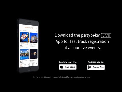 Register to play at events with your partypoker LIVE App