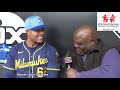 Jose Quintana Brewers &amp; Michael E  #sports #mlb JoseQuintana #virals #interviews #mlbplayers