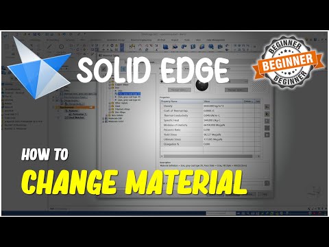 Solid Edge How To Change Material