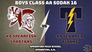Spearfish Spartan Basketball vs Tea Area (Boys Class AA SoDak 16)
