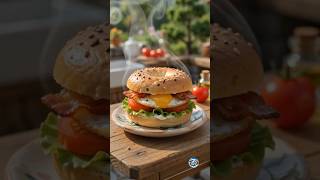 ? Ultimate Bagel Sandwich Recipe | Fresh & Delicious Breakfast Sandwich #shorts #fastfood