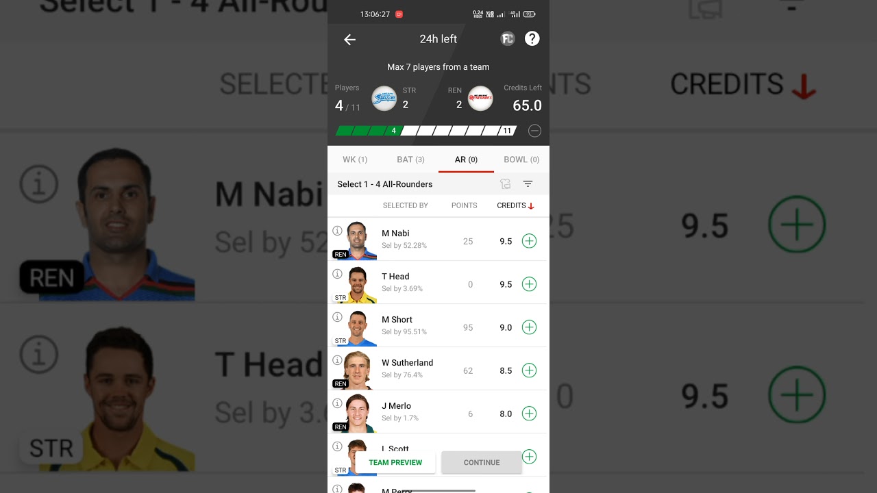 dream 11 team today match Big Bash league Melbourne stars vs Sydney thunder 