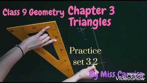Class 9 Geometry  Triangles practice set 3.2 Maharashtra board