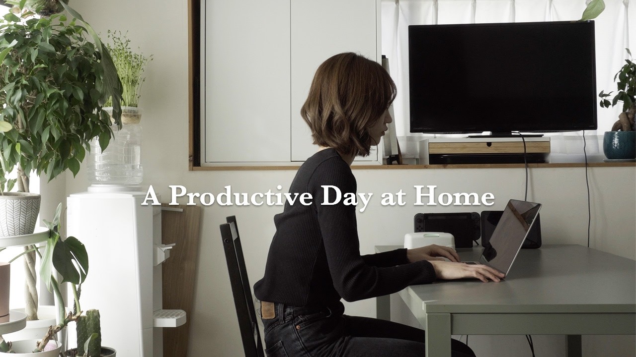 【vlog】生産的な１日にするため朝活から始まる在宅フリーランスの日常 | やりたい事を全部詰め込む1R12畳ふたり暮らし社会人の１日🐣
