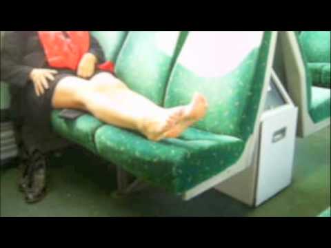 Giselle Removes Sweaty Pantyhose On Commuter Train. Extreme Fetish.