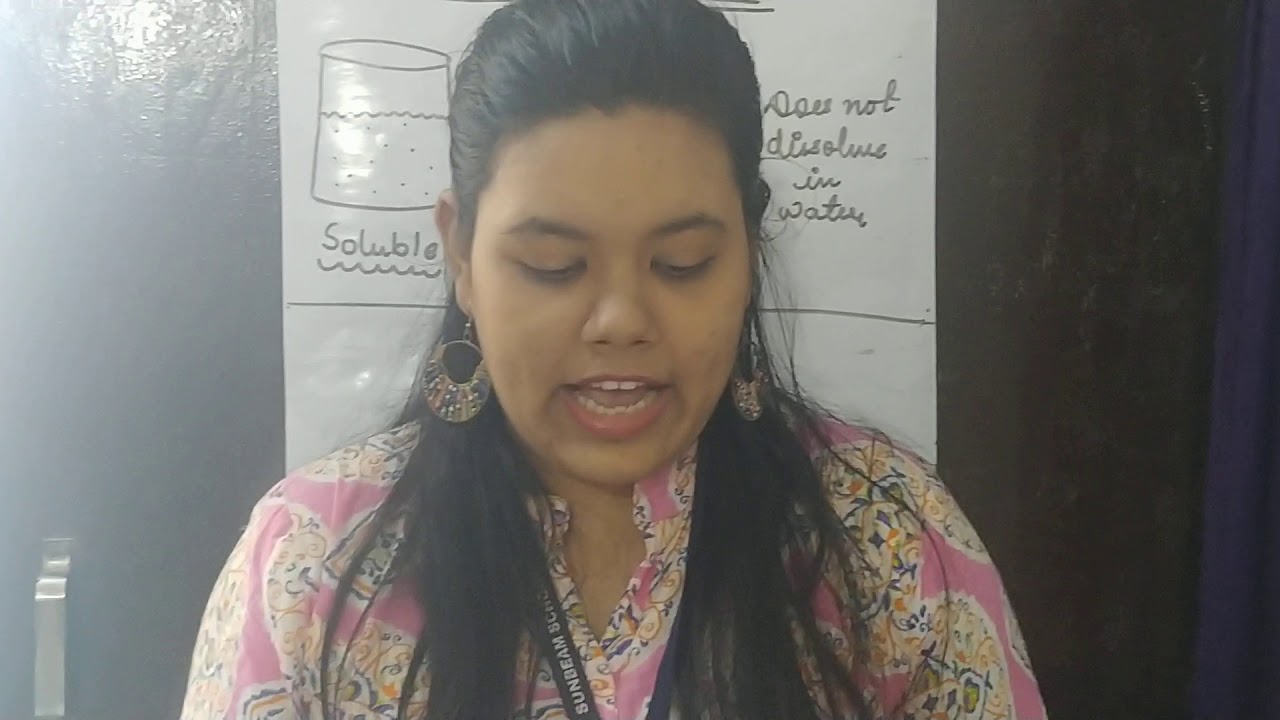 Science experiment: Soluble and Insoluble for Class 2 - YouTube