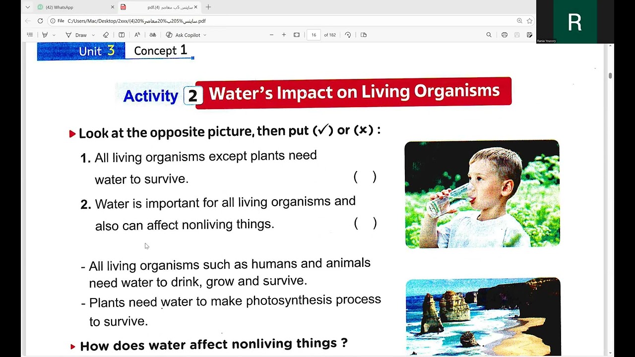 Grade 5,Ineraction bet Hydrosphere and Biosphere , second Term ,Part 1