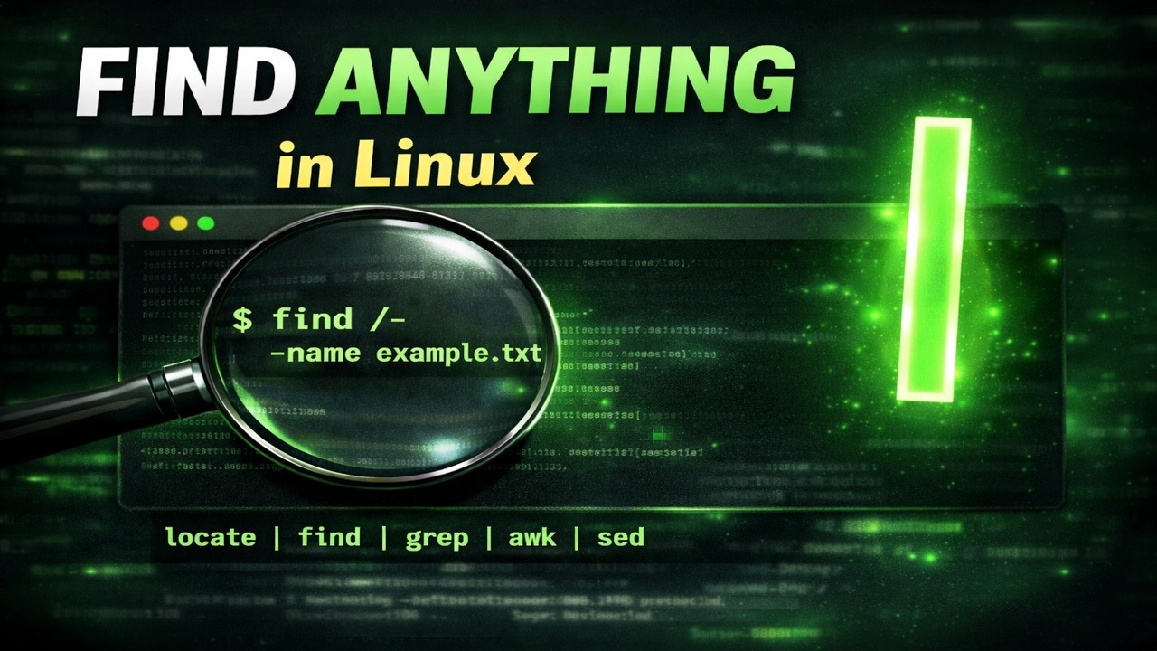 Stop Guessing in Linux: locate, find, grep, awk & sed Explained - YouTube