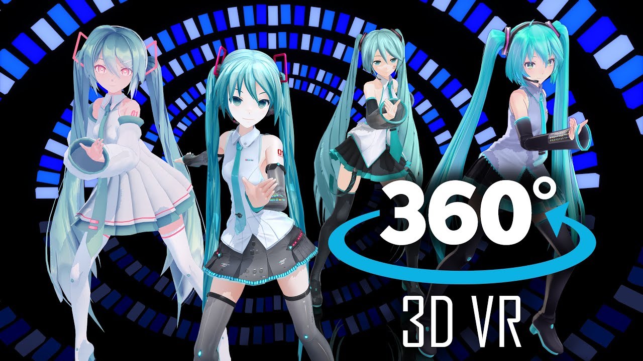 360 3d Vr Mmd ヒバナ Hibana Ft Hatsune Miku Quartet 初音ミク ミクの日 ミク10周年 D L Youtube