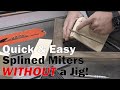 How To Cut Splined Miters Without A Jig / How To Make A Spline Joint