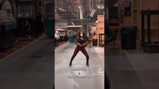 I like (Guy) TikTok Challenge ft  Jamie Foxx Porscha Coleman Dancing on the Set