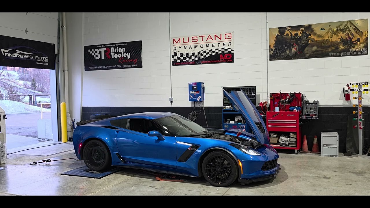 2016 ZO6 with BTR stage 2 cam on dyno for tuning 