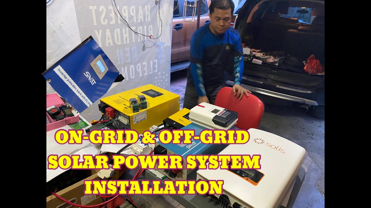 PART 1- DIY PROJECT! ON-GRID (GRID TIE) and OFF-GRID SOLAR SYSTEM SET ...