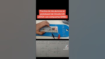 Practica de mis alumnos en protoboard de Circuito S-R LATCH  con compuertas NAND#arduino #electronic