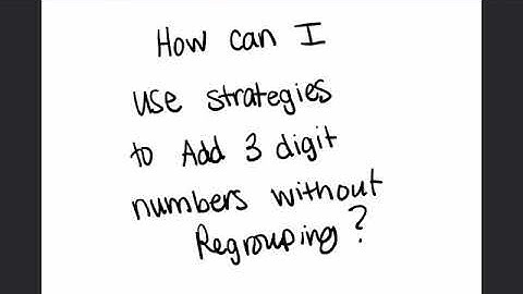 Adding-3 digit numbers WITHOUT regrouping
