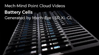 High-Quality Point Cloud of Battery Cells Generated by Mech-Eye LSR XL-GL Industrial 3D Camera