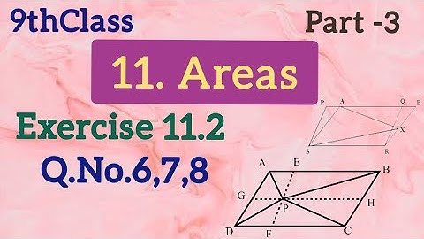 9thClass, Areas, Exercise 11.2, Q.No.6,7,8 @mathsworldmakessmartintelugu