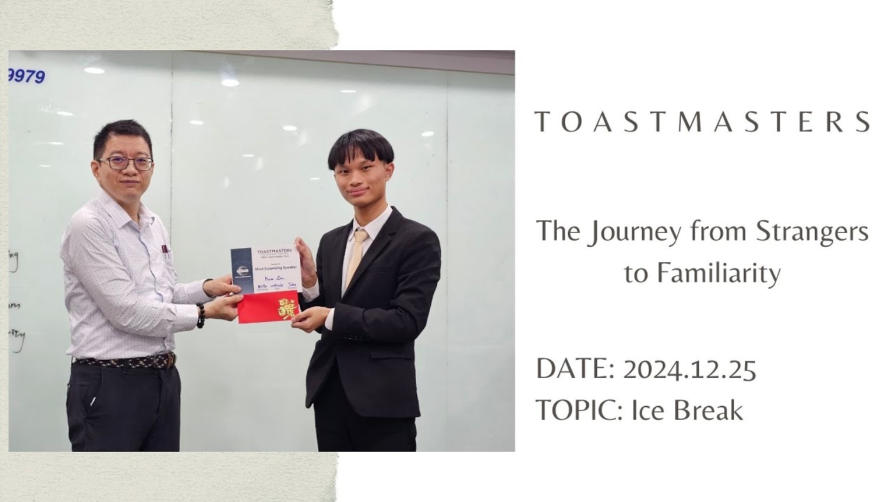 2024.12.25 TOASTMASTERS 林秉寬破冰主題 - YouTube