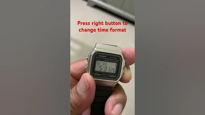 How to change 12 hours to  24 hours time in Casio F-91W-1 Watch 😊⌚️ #shorts #fyp #watch #obama