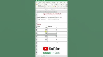 EXCELDE AŞAĞIYUVARLA FORMÜLÜ #Shorts #Excel