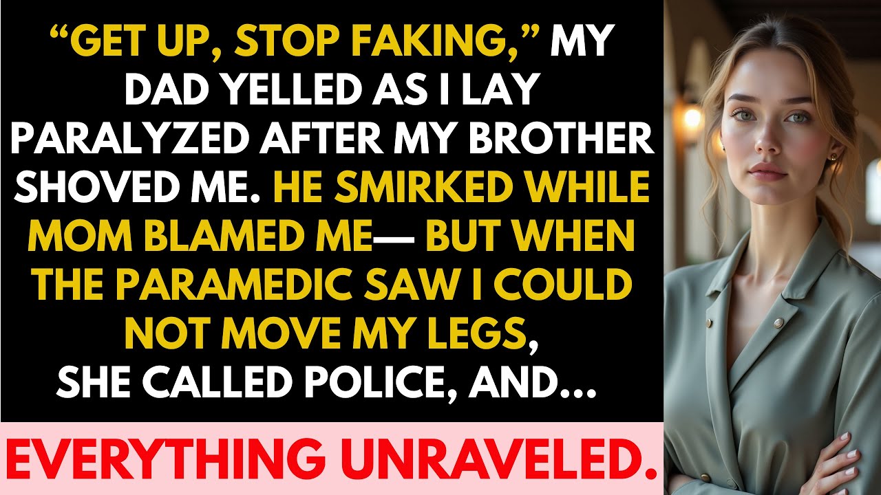 Dad Said ‘Get Up, Stop Faking’ After My Brother Pushed Me… And Everything Fell Apart.
