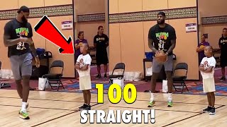 LeBron James Challenged By Kid To Make 100 STRAIGHT 3-POINTERS!