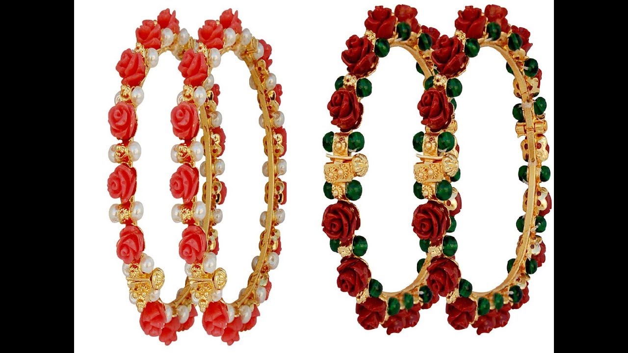Designer Gold Coral Bangle Models || Bangles new designs online