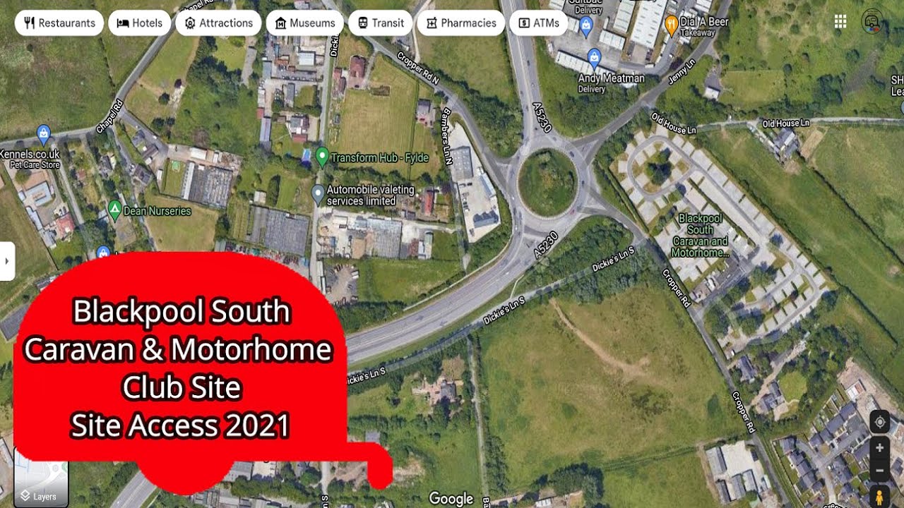 Blackpool South Caravan & Motorhome Club Site - Site Access 2021