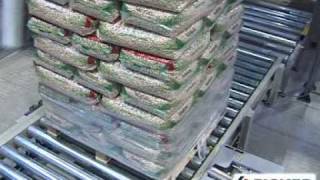 Wood pellets bagging line with 15 kg bags by Fisker Skanderborg A/S