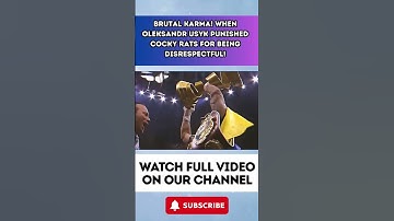 BRUTAL KARMA! When Oleksandr Usyk PUNISHED Cocky Rats For Being Disrespectful! 1