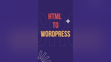 HTML to WordPress #wordpress #education #webdeveloper