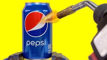 EXPERIMENT GAS TORCH VS PEPSI