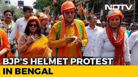 In Kolkata, BJP's Helmet Rally To Protest Against "Terror"