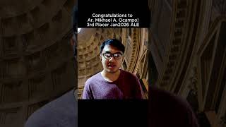 Congratulations to Ar. Mikhael A. Ocampo! Jan2026 ALE 3rd PLACER from Mapua U!