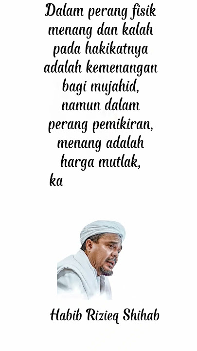 Pesan Bijak Habib Rizieq Shihab