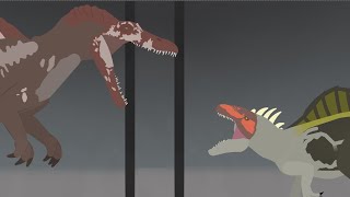 Becklespinax vs Spinosaurus Jurassic World |Stick Nodes Pro| BATTLE OF THE SPINED LIZARDS|