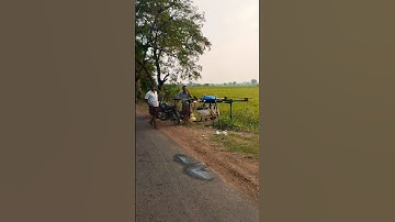 Agriculture spraying drone spraying paddy field #youtubeshorts #drone #shorts #short #Green world 🌍