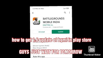 how download bgmi 1.6 update on play store #bgmi
