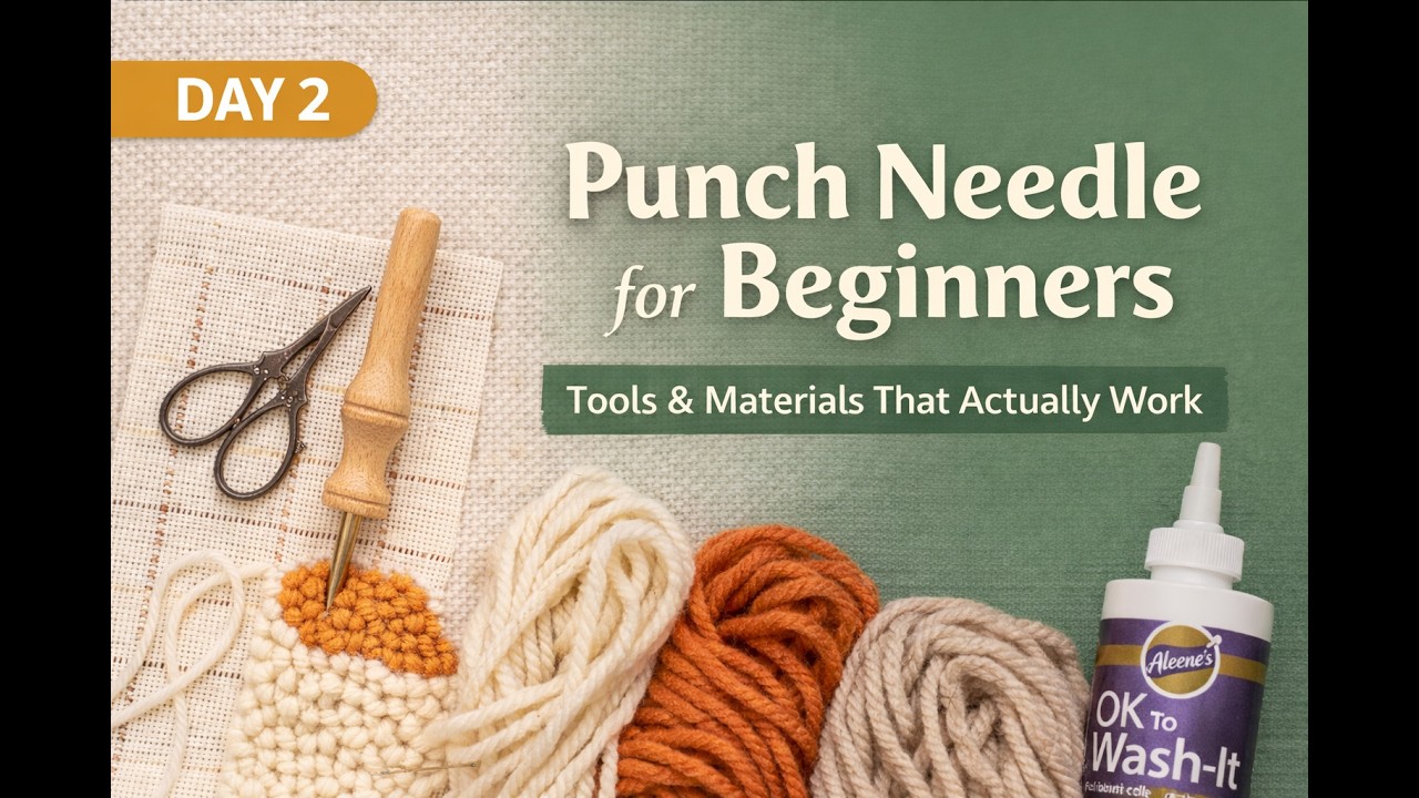 Punch Needle for Beginners – Day 2 | Tools & Materials That Actually ...